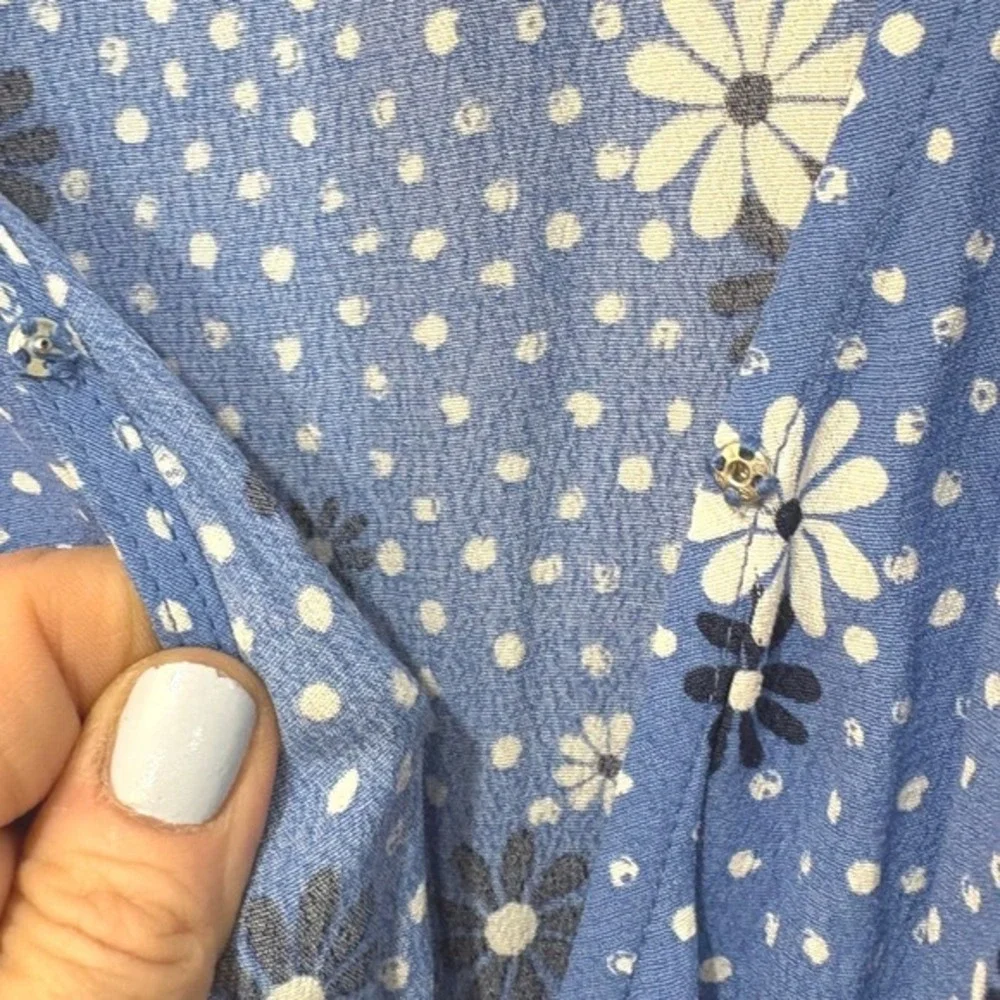 Talbots Floral Wrap Blouse Top Size 3X Petite Floral‎ Lightweight Coastal Resort